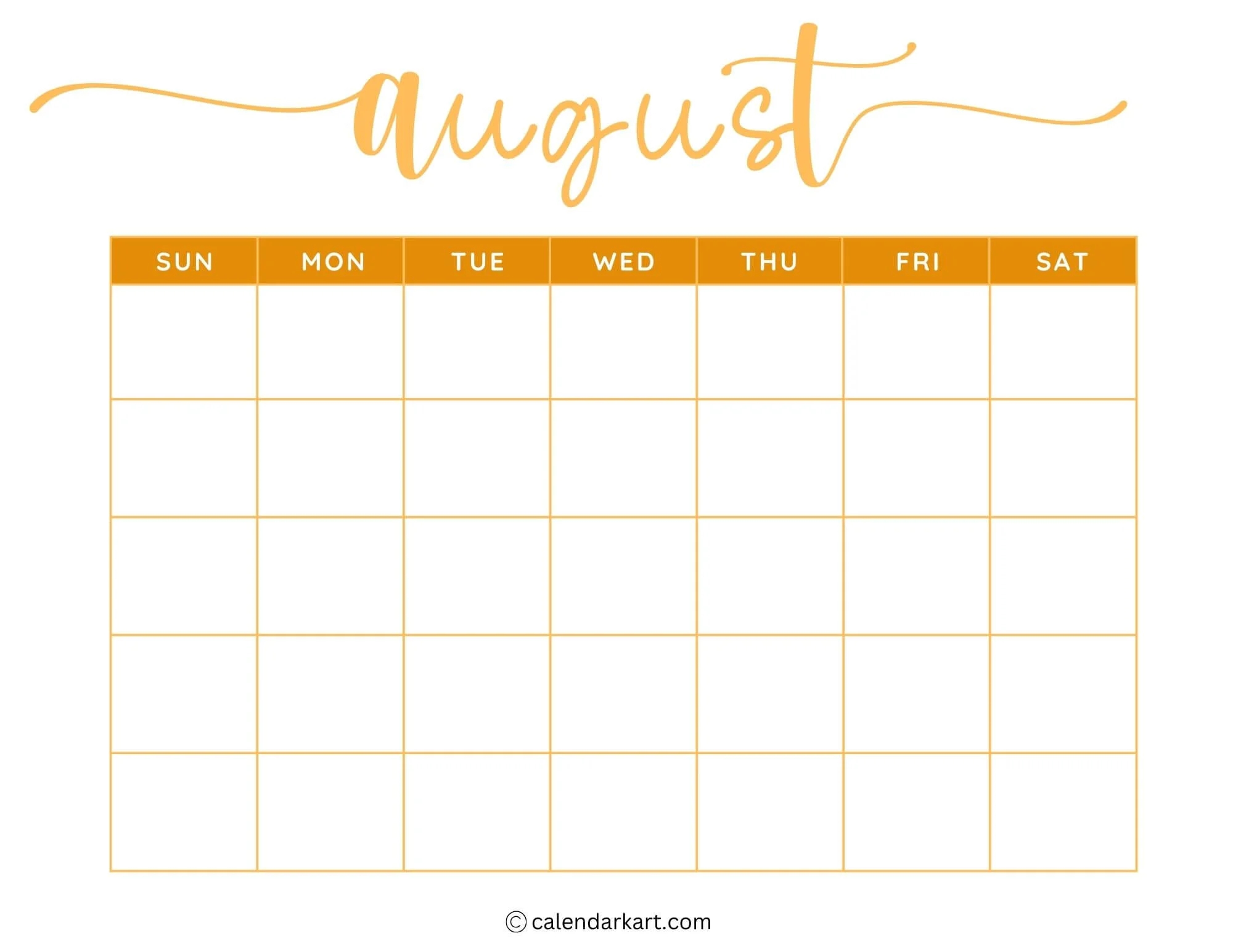 Free Monthly Calendars Printable