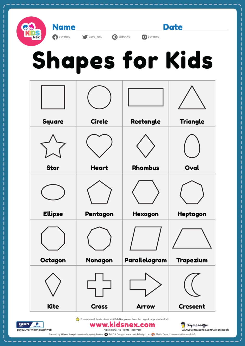 Free Preschool Learning Printables Pdf