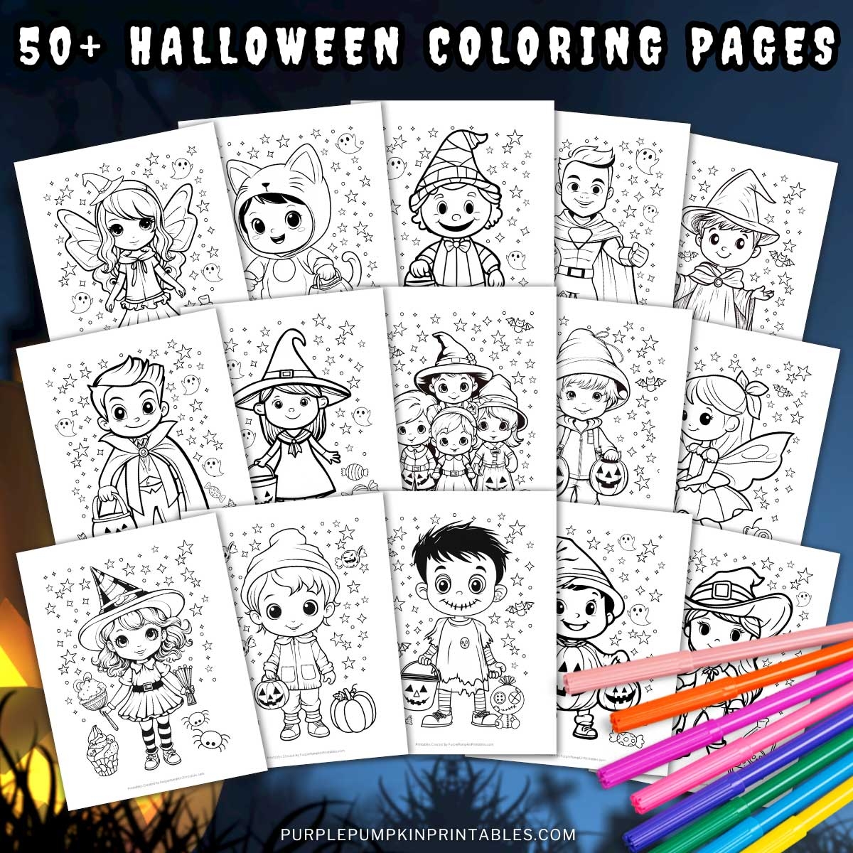 Printable Trick Or Treat Coloring Book Pages For Halloween 