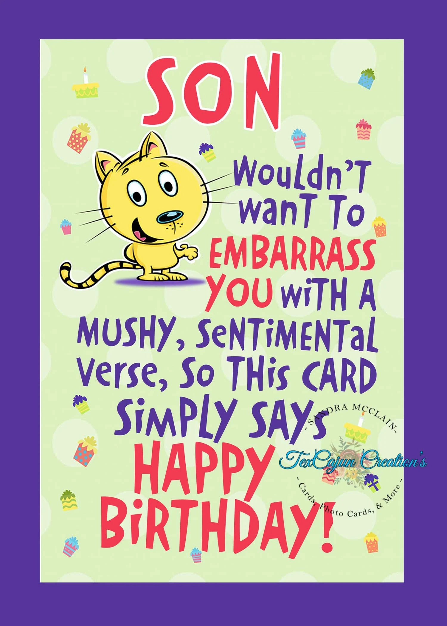 Son Birthday Card Son s Birthday Card Digital Card Birthday Love Card Card For Him Printable Card Instant Download Digital Ecard Etsy