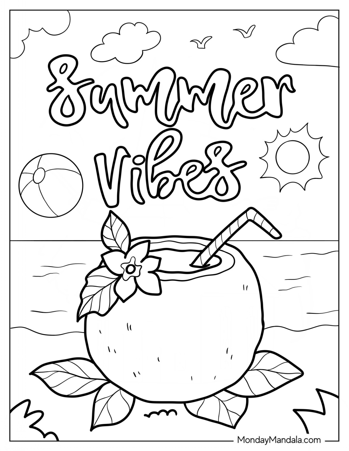 Free Printable Summer Coloring Pages