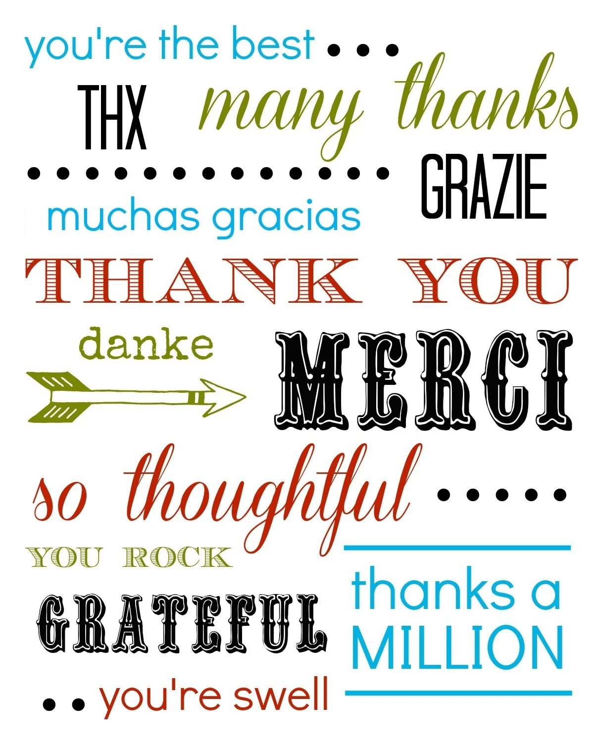 Free Printable Thank You Cards