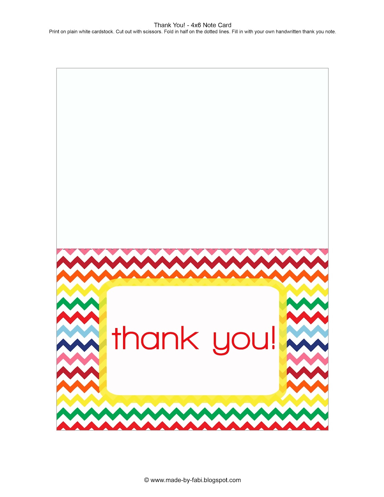 Thank You Card Free Printable