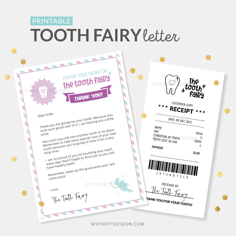 Free Printable Tooth Fairy Letter For Girl