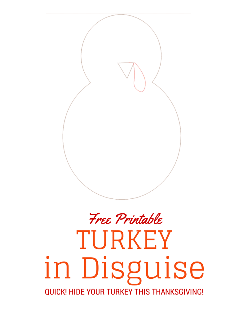 Disguise A Turkey Template Free Printable