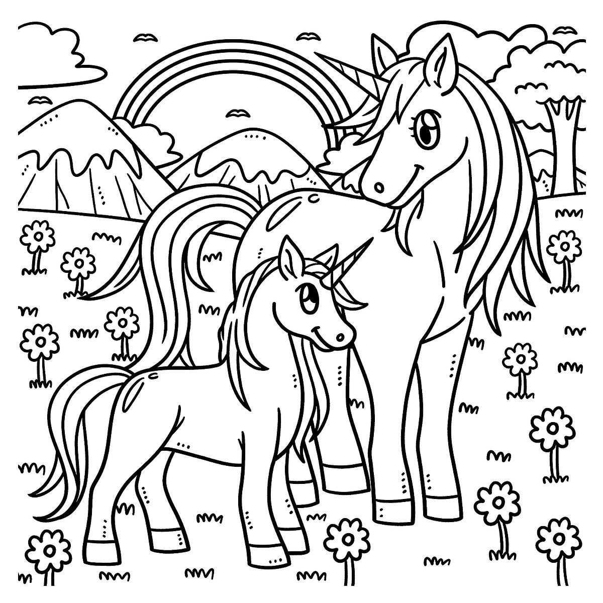 Unicorn Free Printable Coloring Pages