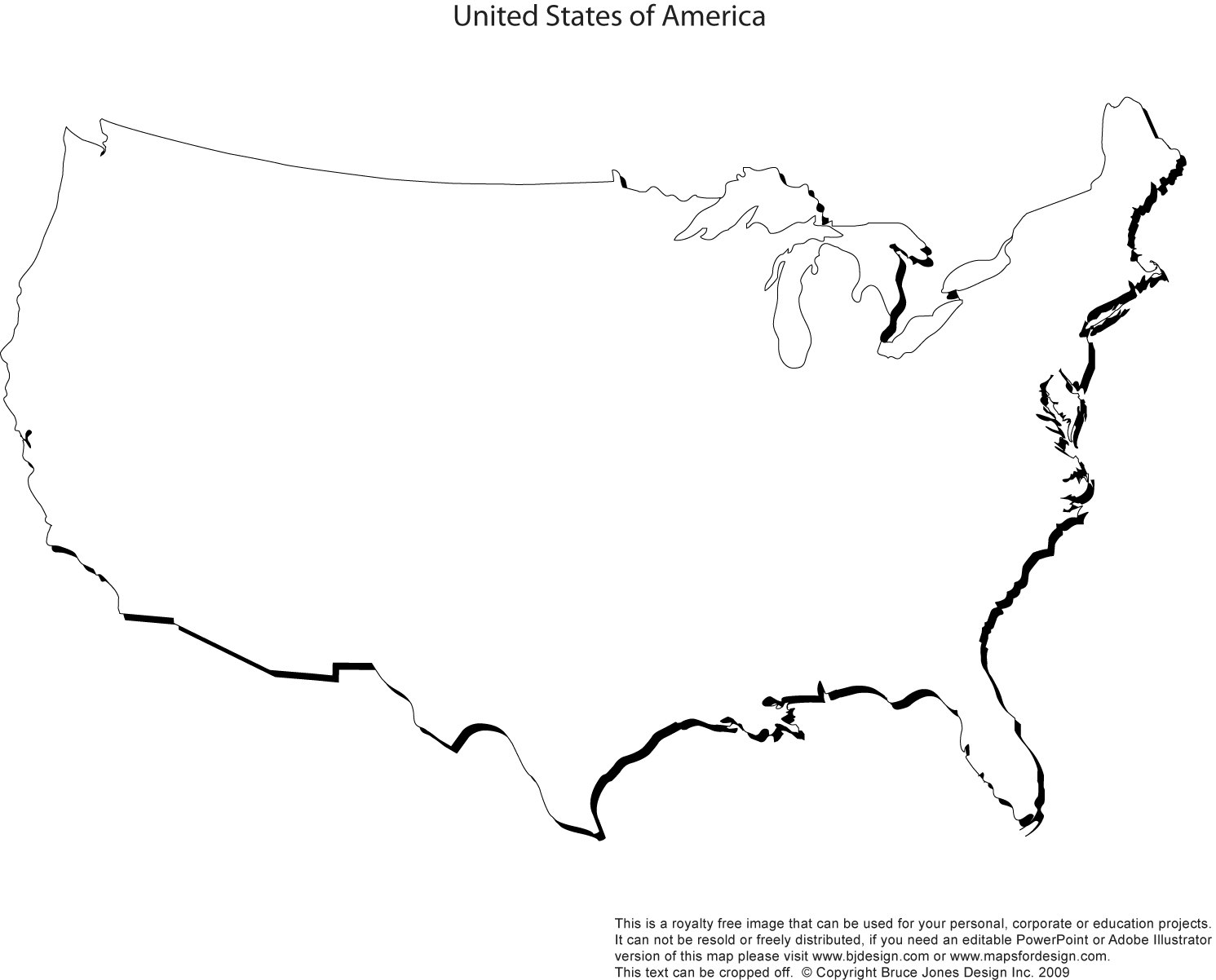 Free Printable Map Of The United States