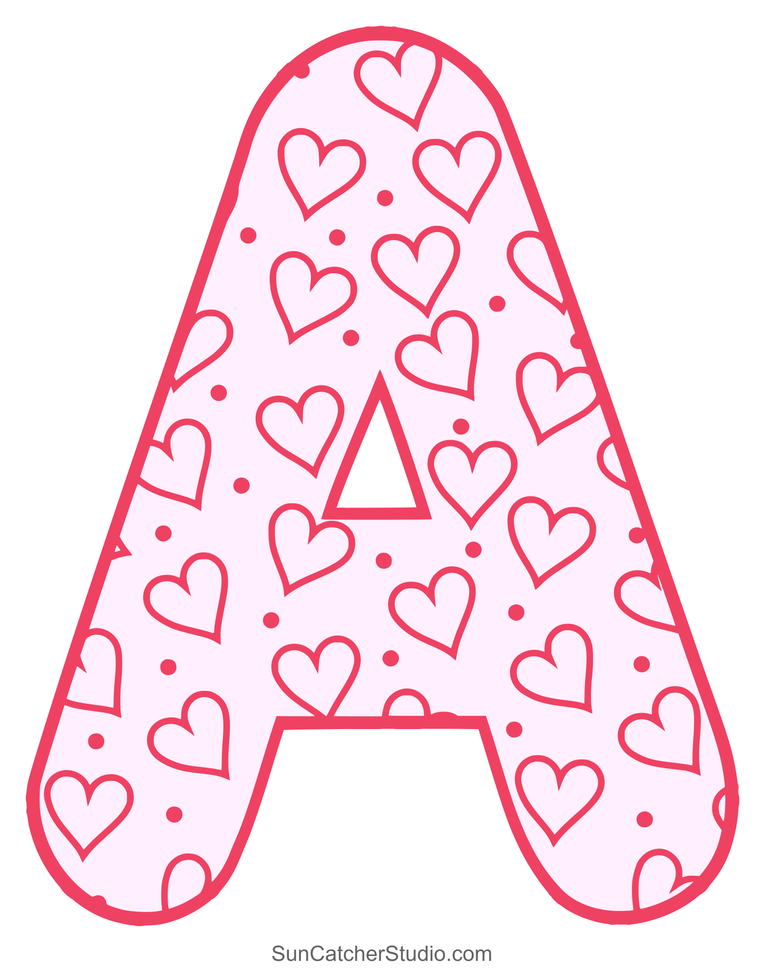 Valentine Lettering Printable Love Font With Hearts Free Printables Monograms Design Tools Patterns DIY Projects