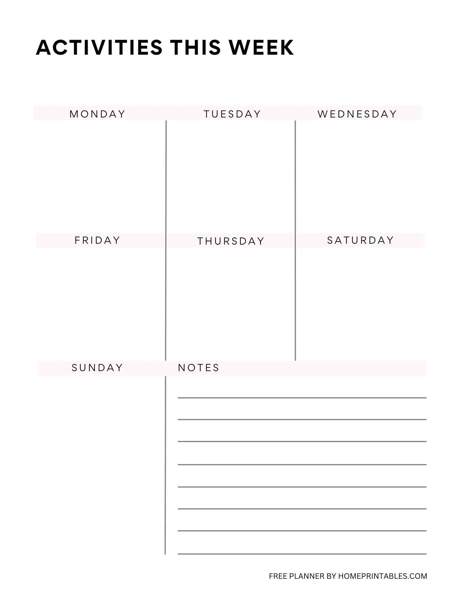 Weekly Planner Template Stylish Printables To Plan Your Week