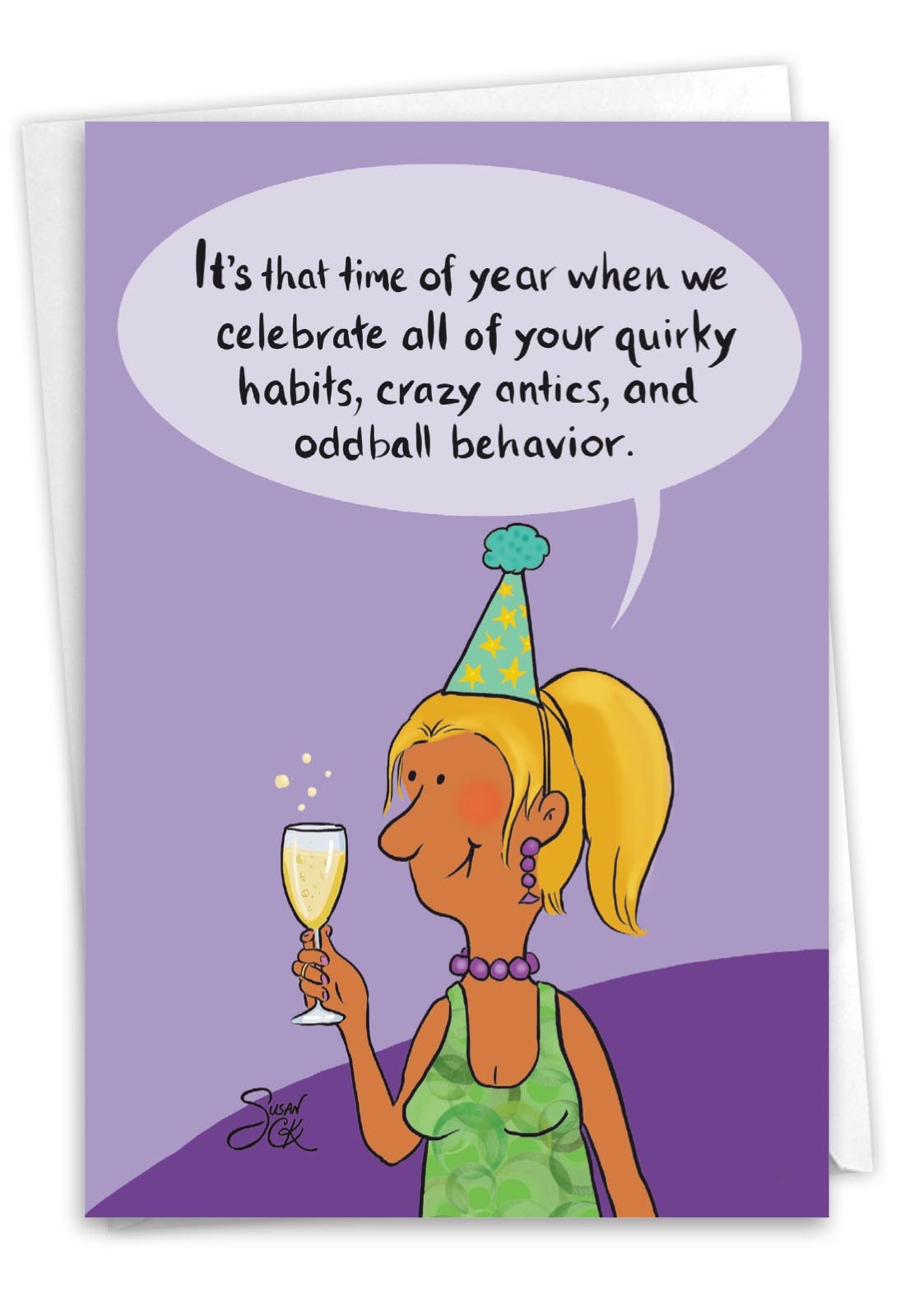 Weirder Than Me Humorous Birthday Card