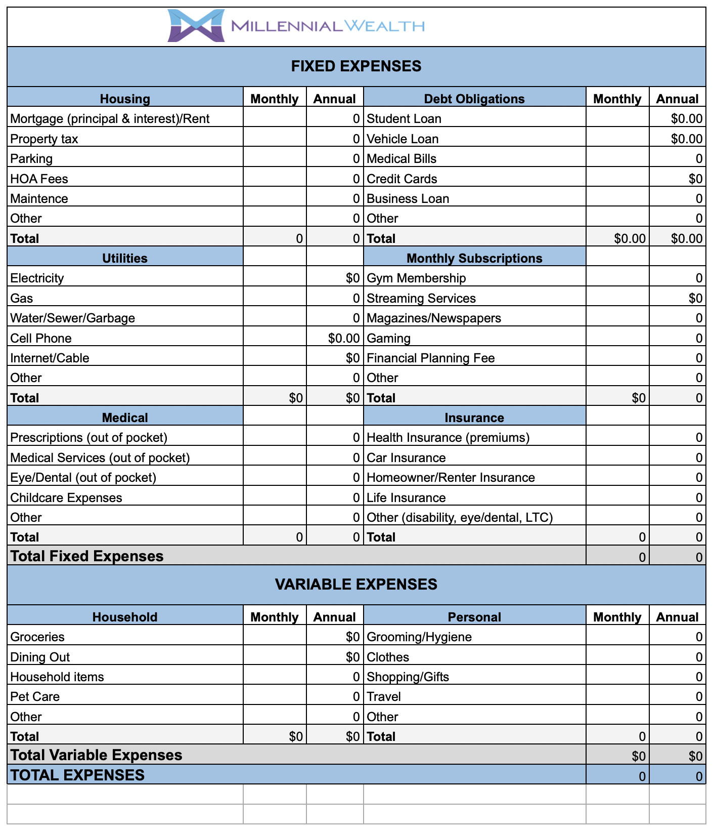 06 Free Retirement Budget Templates Office Templates Worksheets Library