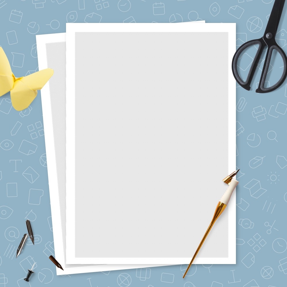 1 4 Inch Graph Paper Printable Template Printable PDF
