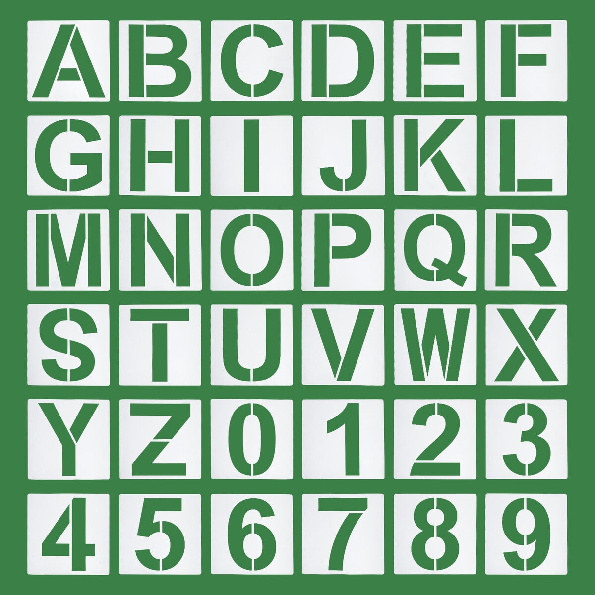 10 Inch Letter Stencils Number Stencils Alphabet Templates Numbers Stencil 36pc EBay
