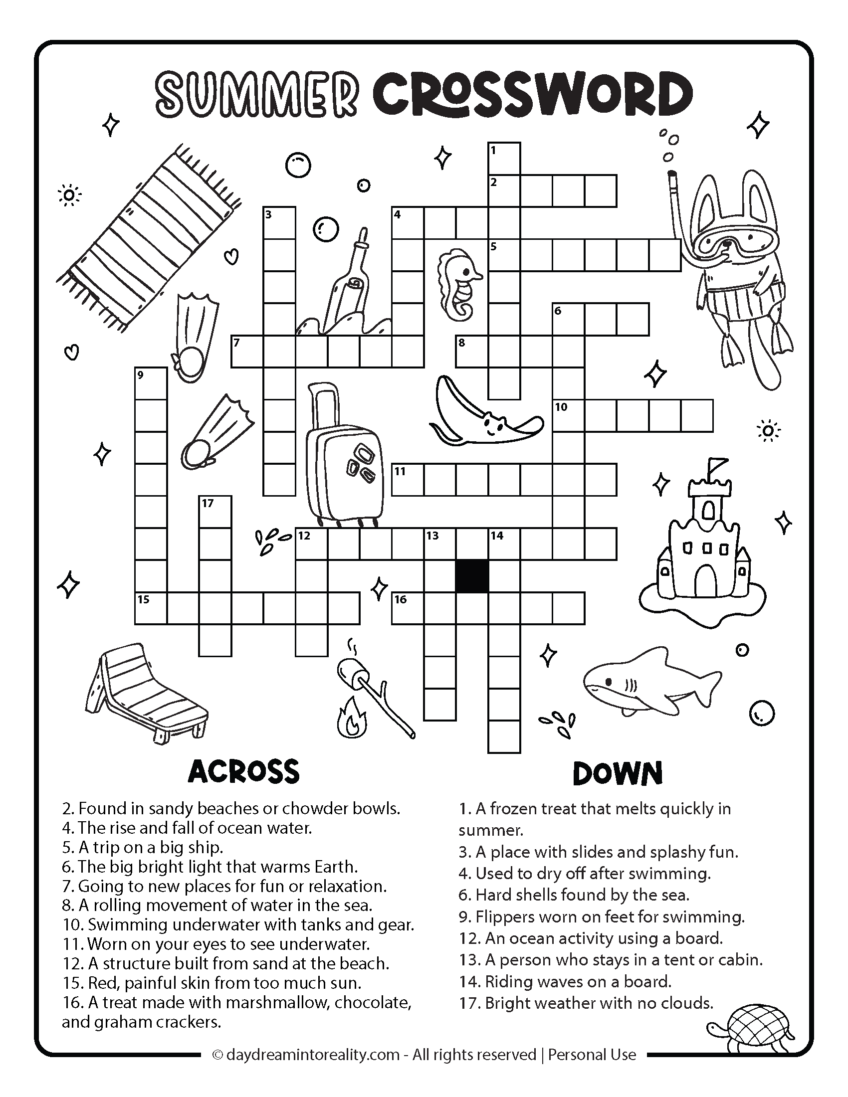 Free Printable Puzzles For Kids Summer