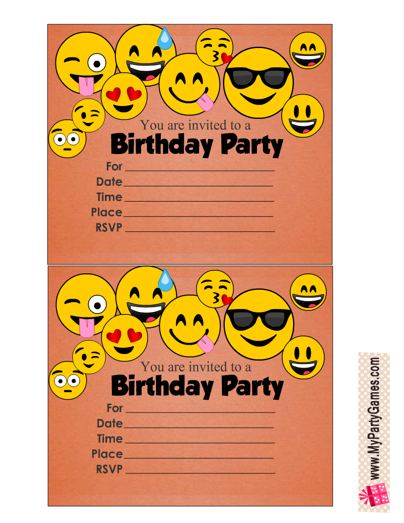 100 Free Printable Kids Birthday Party Invitations Worksheets Library