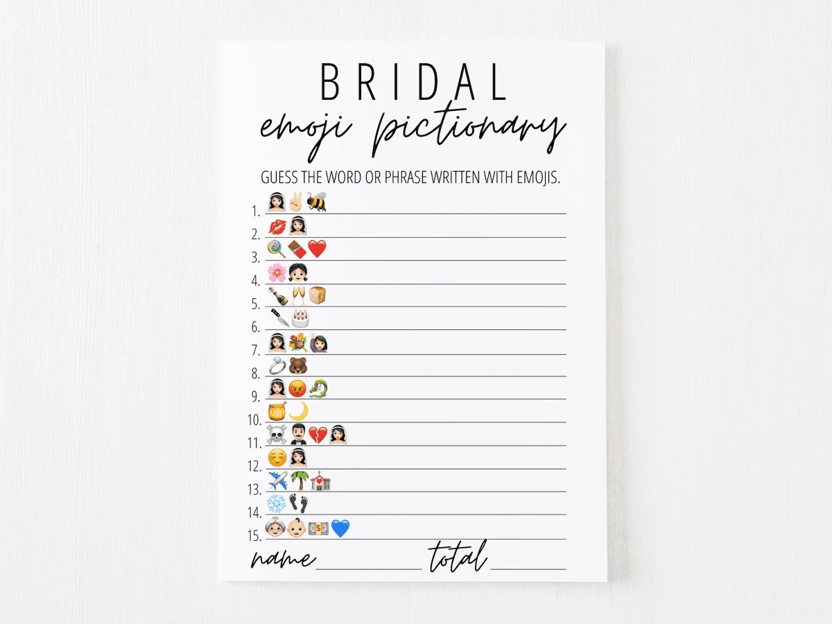 Free Printable Couples Wedding Shower Games