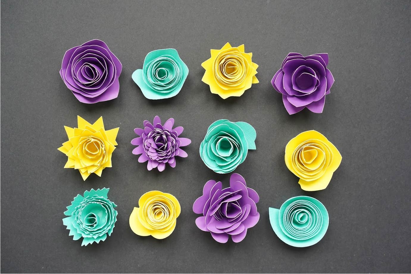 12 Free Rolled Flower SVG Templates