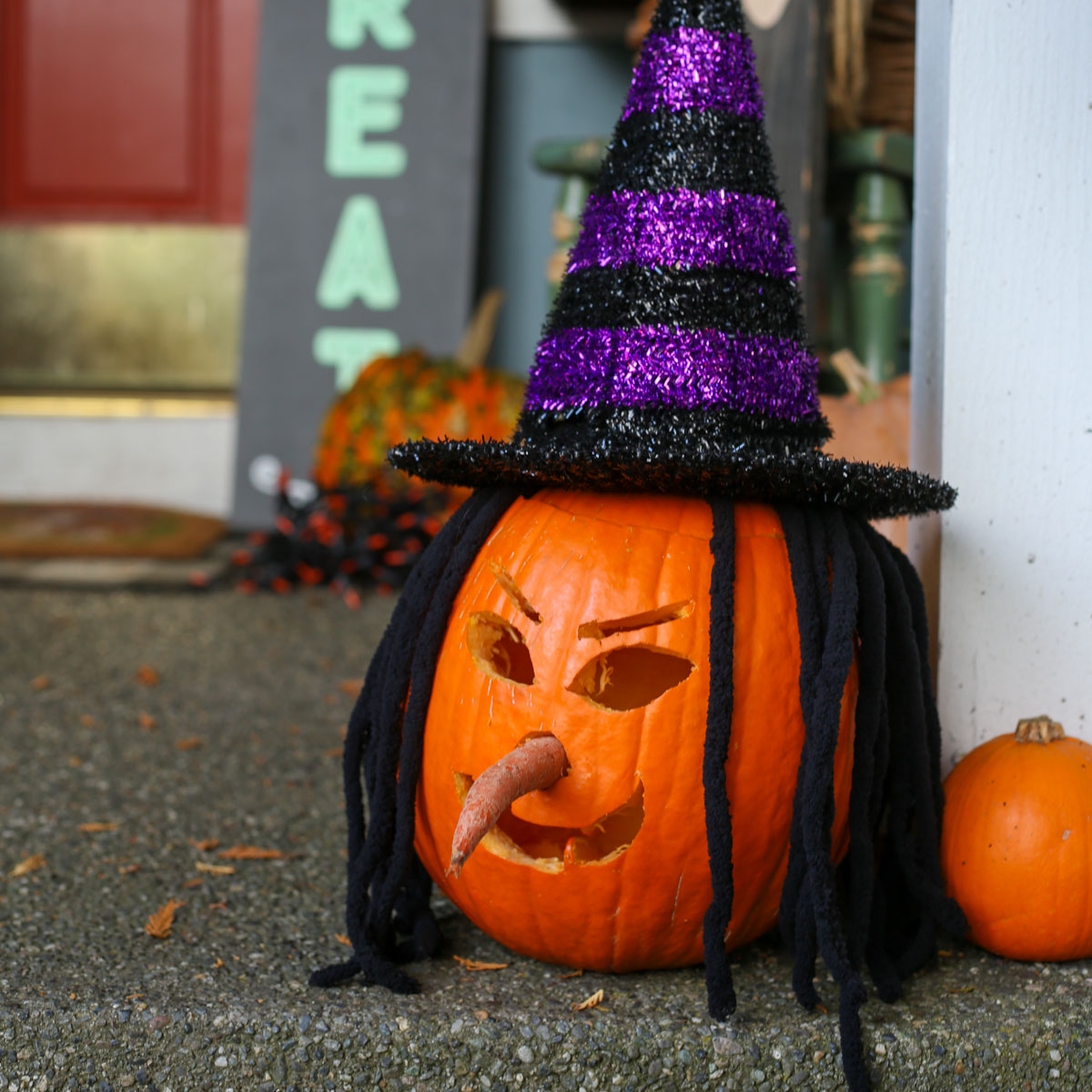 12 Witch Pumpkin Carving Painting Ideas