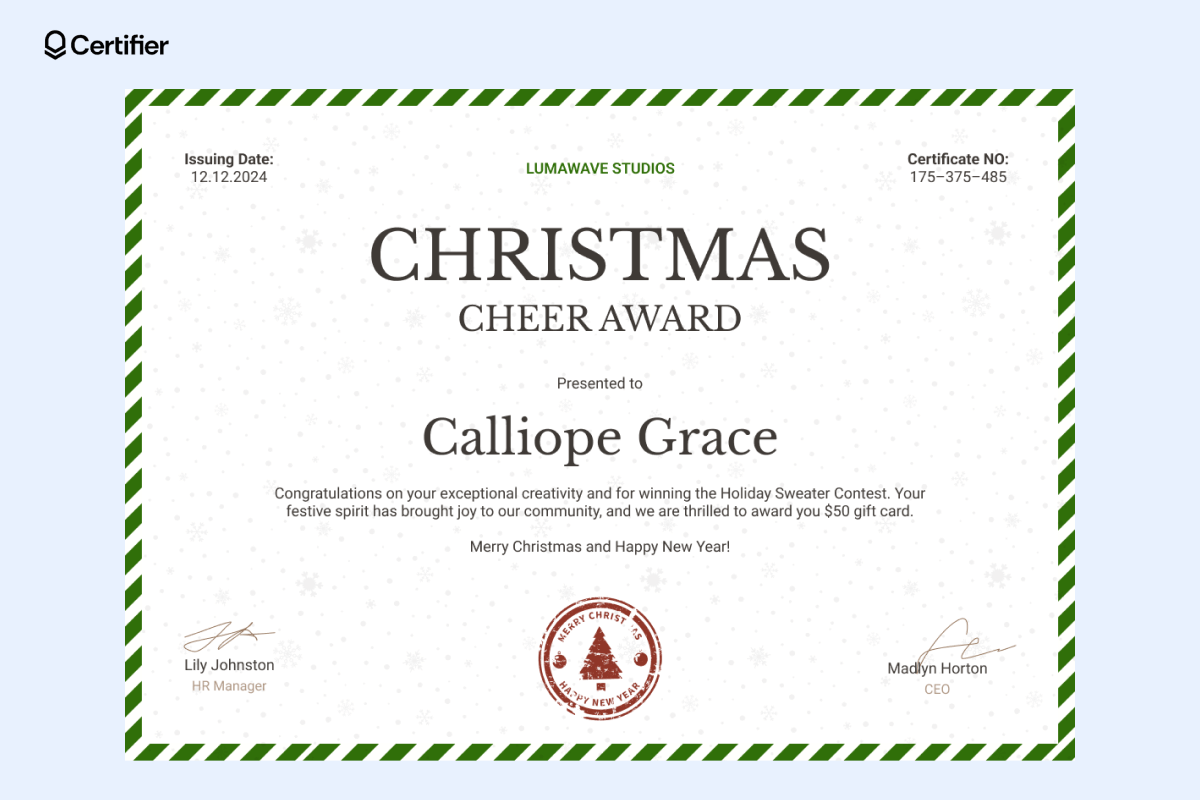 15 Christmas Gift Certificate Templates To Download For Free