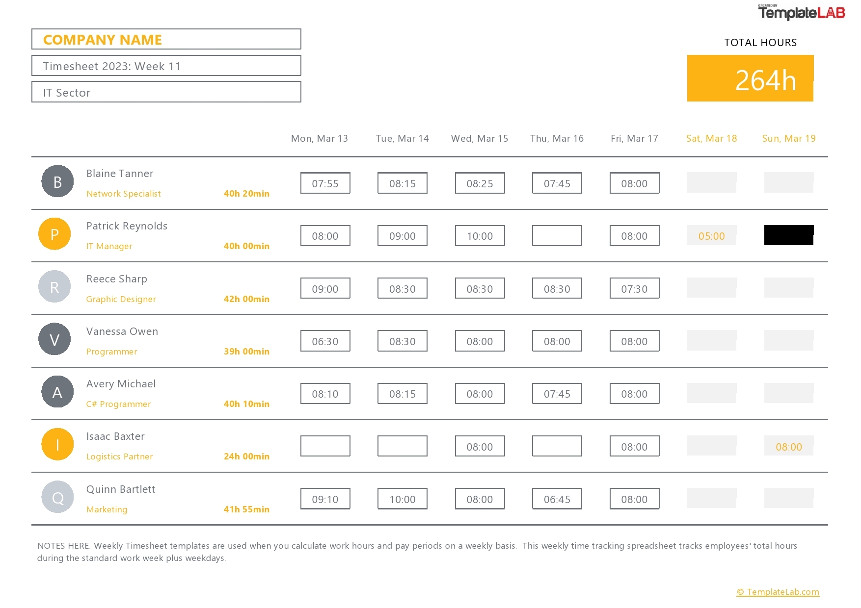 15 Free Timesheet Templates Excel Word PDF TemplateLab