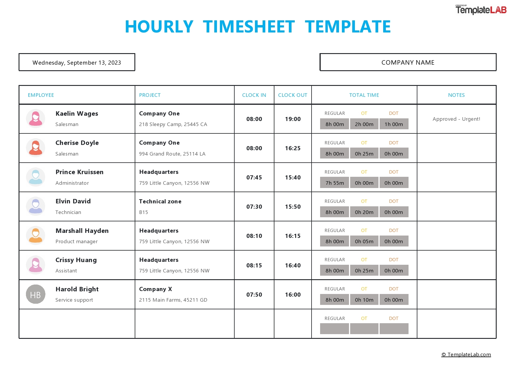 15 Free Timesheet Templates Excel Word PDF TemplateLab
