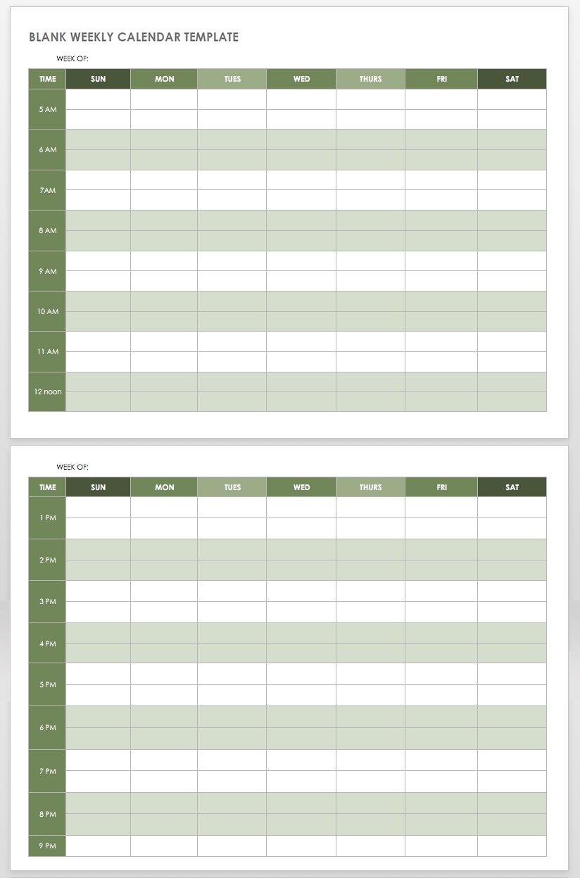 Free Printable Weekly Planner Word