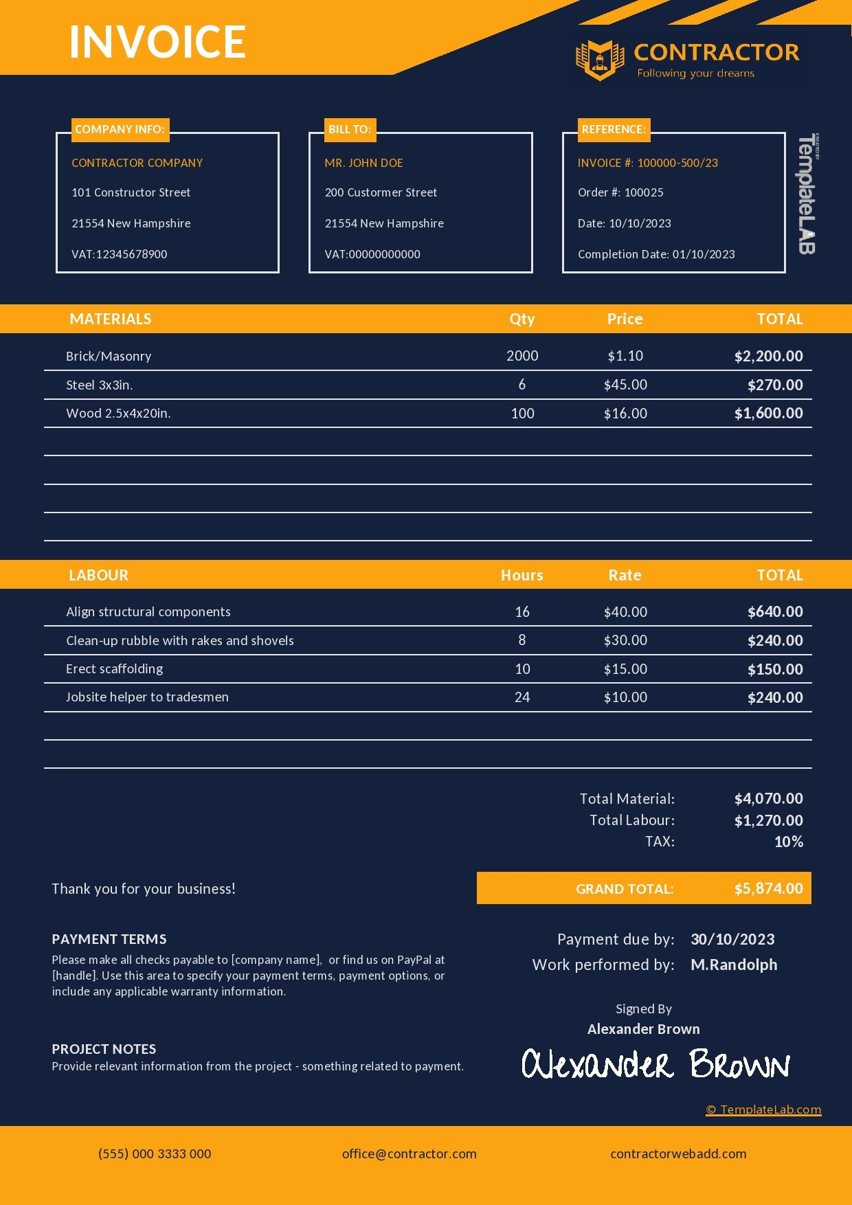 15 Printable Free Invoice Templates Excel Doc PDF 
