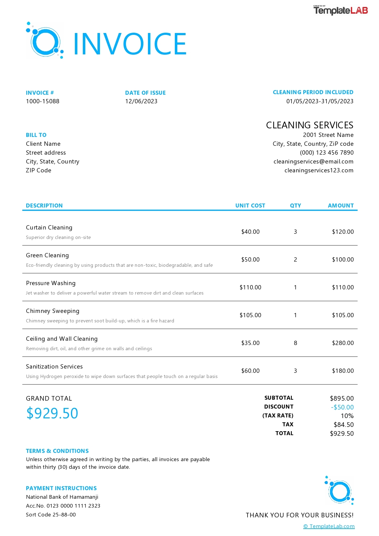 Free Invoice Printable Template