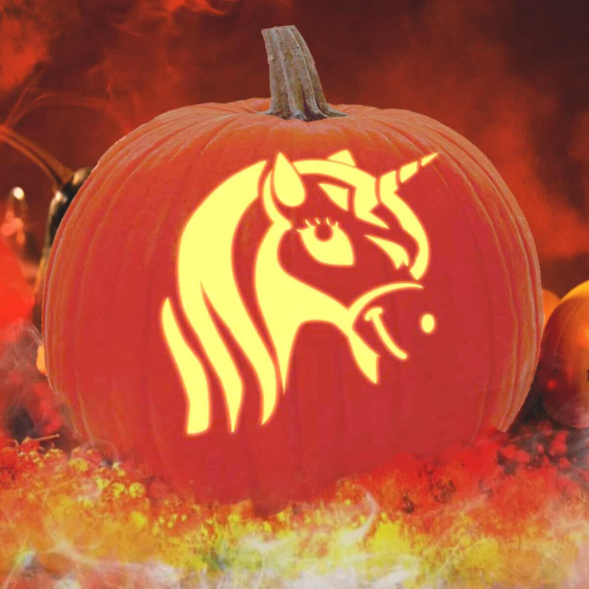15 Unicorn Pumpkin Carving Patterns Free Artsy Pretty Colors
