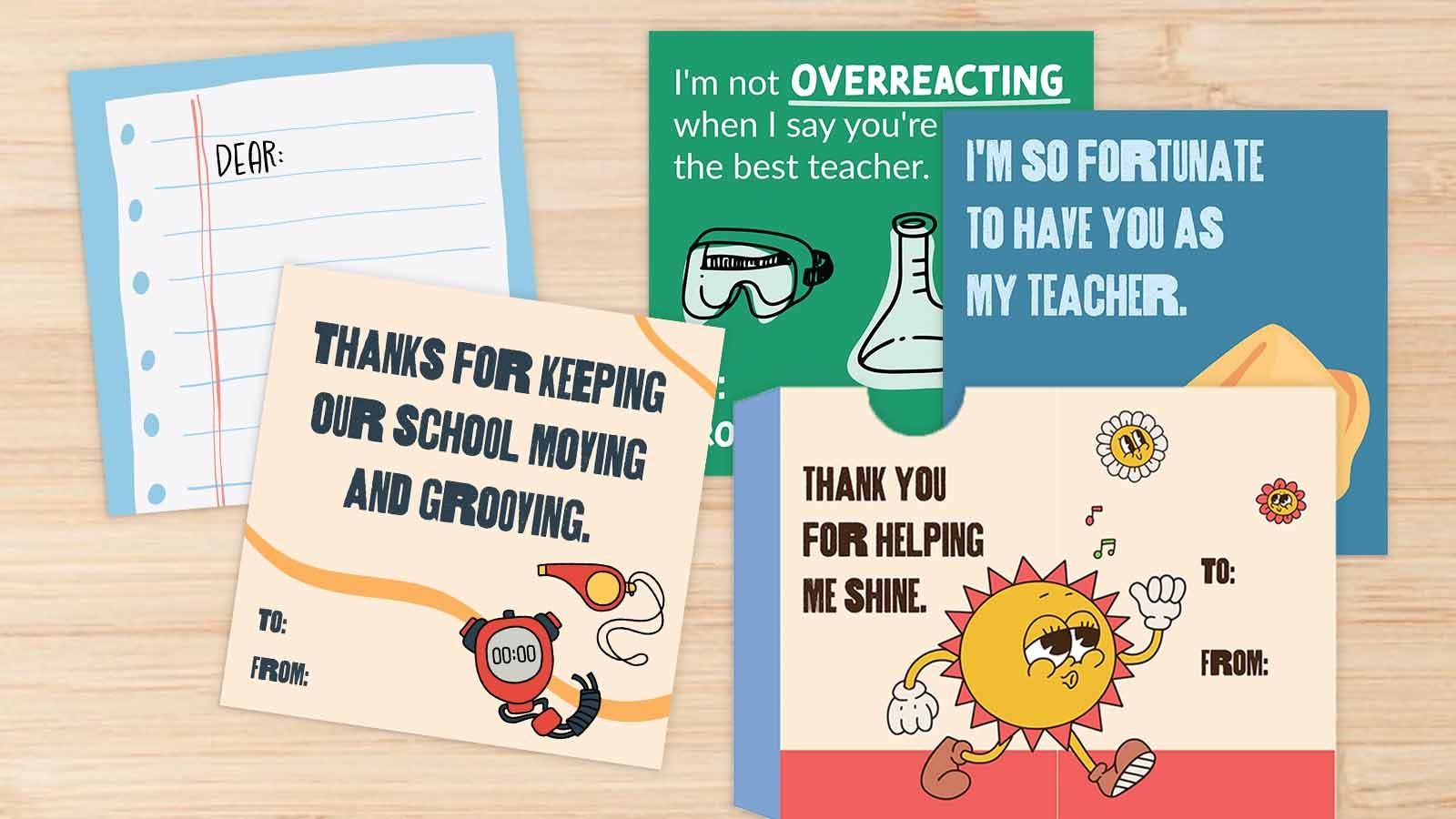 Free Printable Teacher Thank You Cards