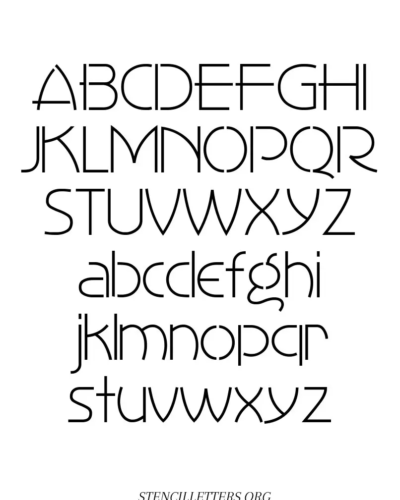 1930 s Art Style Free Printable Letter Stencils With Outline Cutout Letters Stencil Letters Org 1930 s Art Style Free Printable Letter Stencils With Outline Cutout Letters Stencil Letters Org