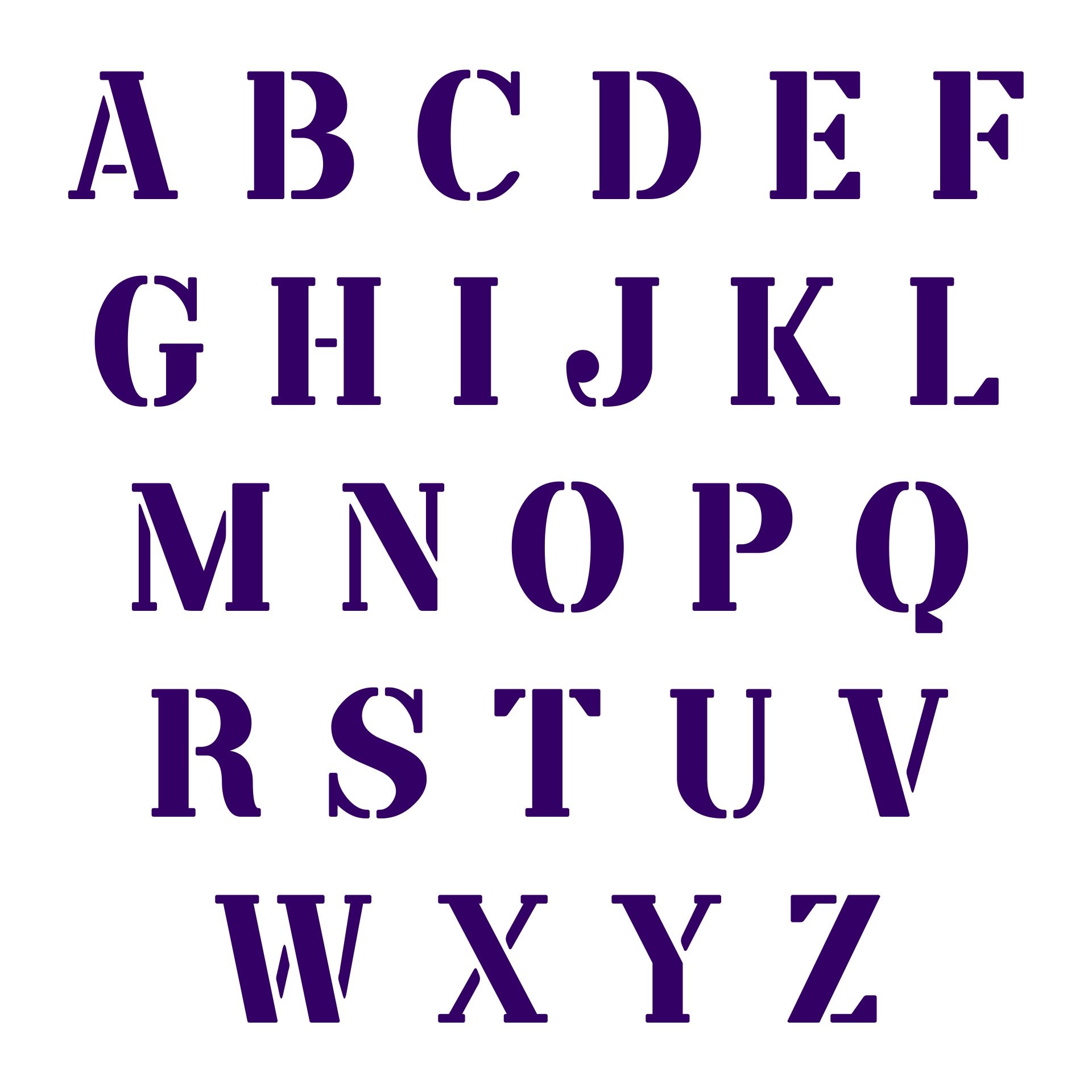 2 5 Inch Stencil Letters 6 Free PDF Printables Printablee