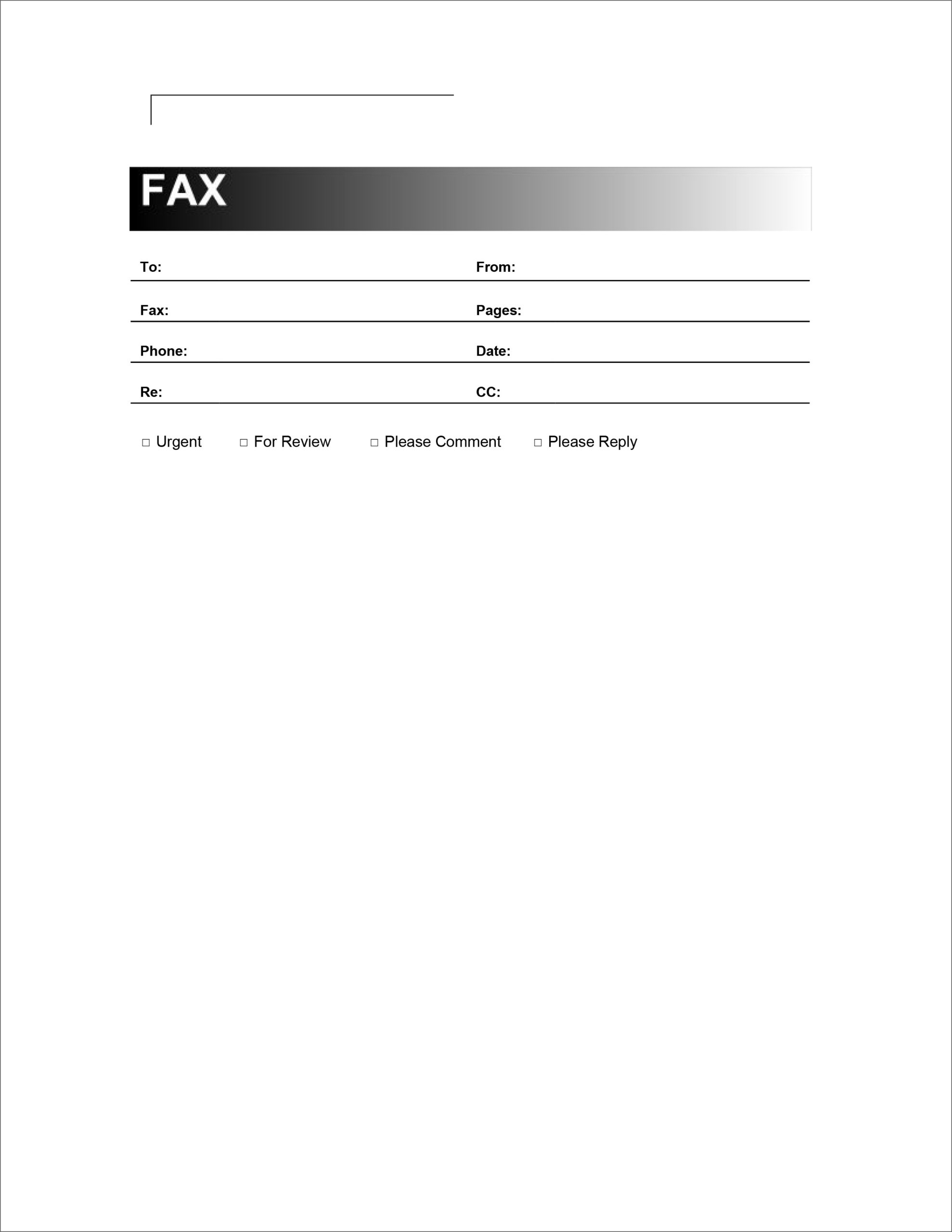 Free Printable Fax Cover Sheet Forms