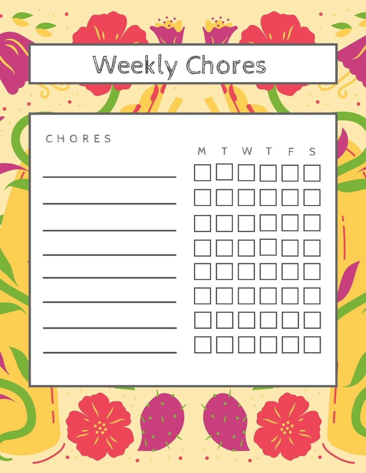 20 Free Printable Chore Charts Template To Keep Your Kids Organized Richmond Mom