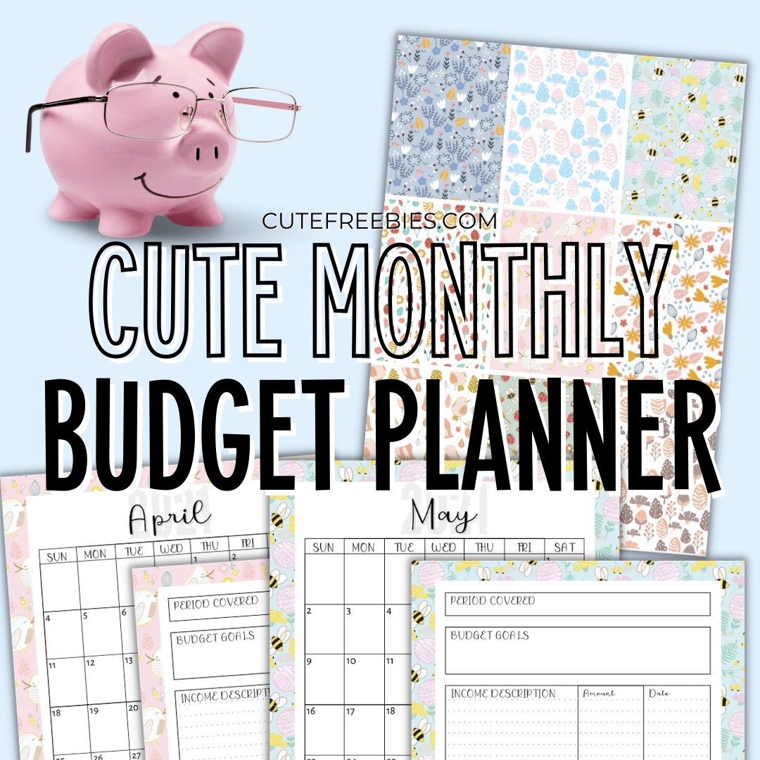 2024 Free Printable Monthly Budget Planner Cute Freebies For You Worksheets Library