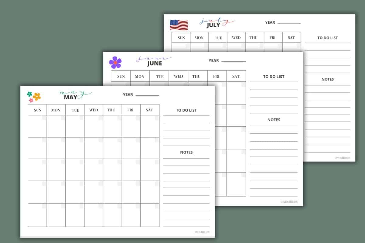 2024 Monthly Calendar Printable A Secret Weapon For A Fun And Organized Year Love Our Real Life