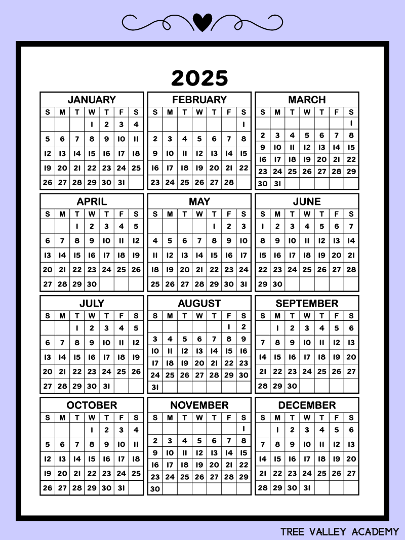Free Printable 2025 Calendars