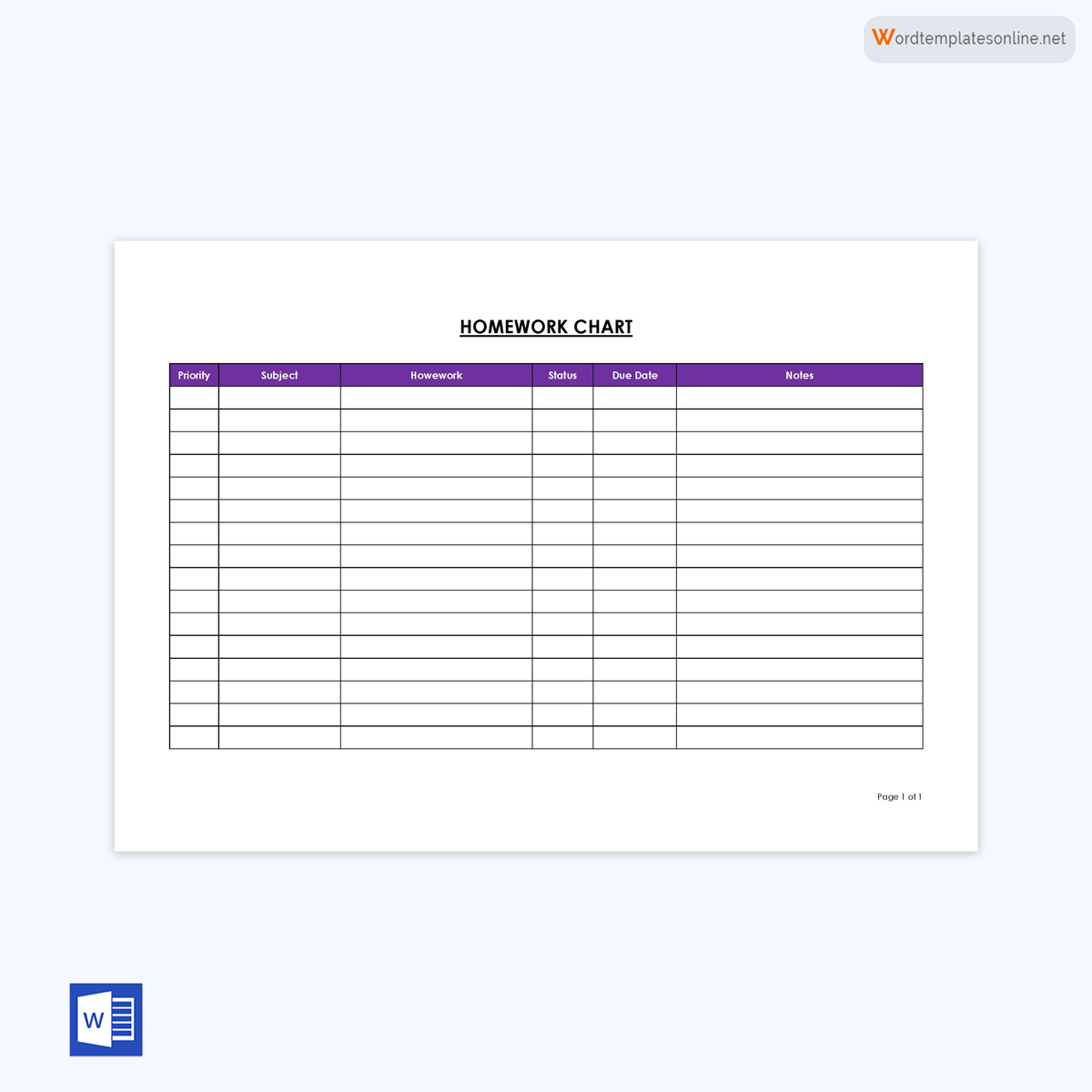 22 Free Printable Homework Planners Templates 