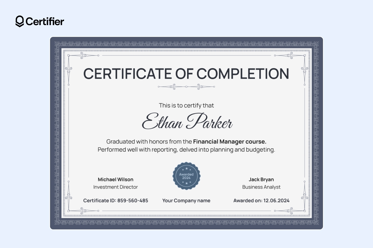 25 Free Certificate Of Completion Templates To Print Or Edit Online