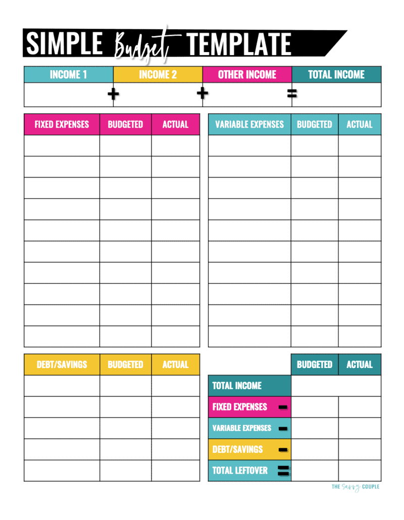 25 Free Printable Budget Templates Thatll Help You Save Worksheets Library