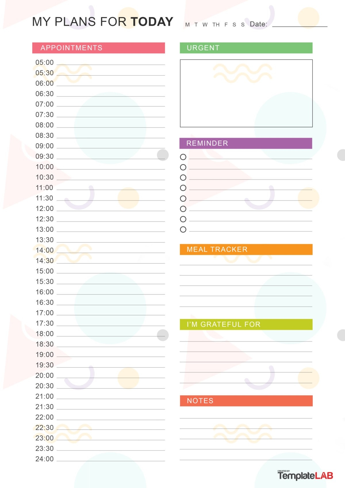 Free Printable Daily Planner Sheets Editable