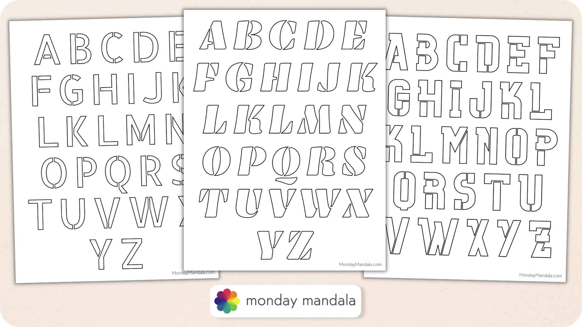 250 letter number stencils free pdf printables