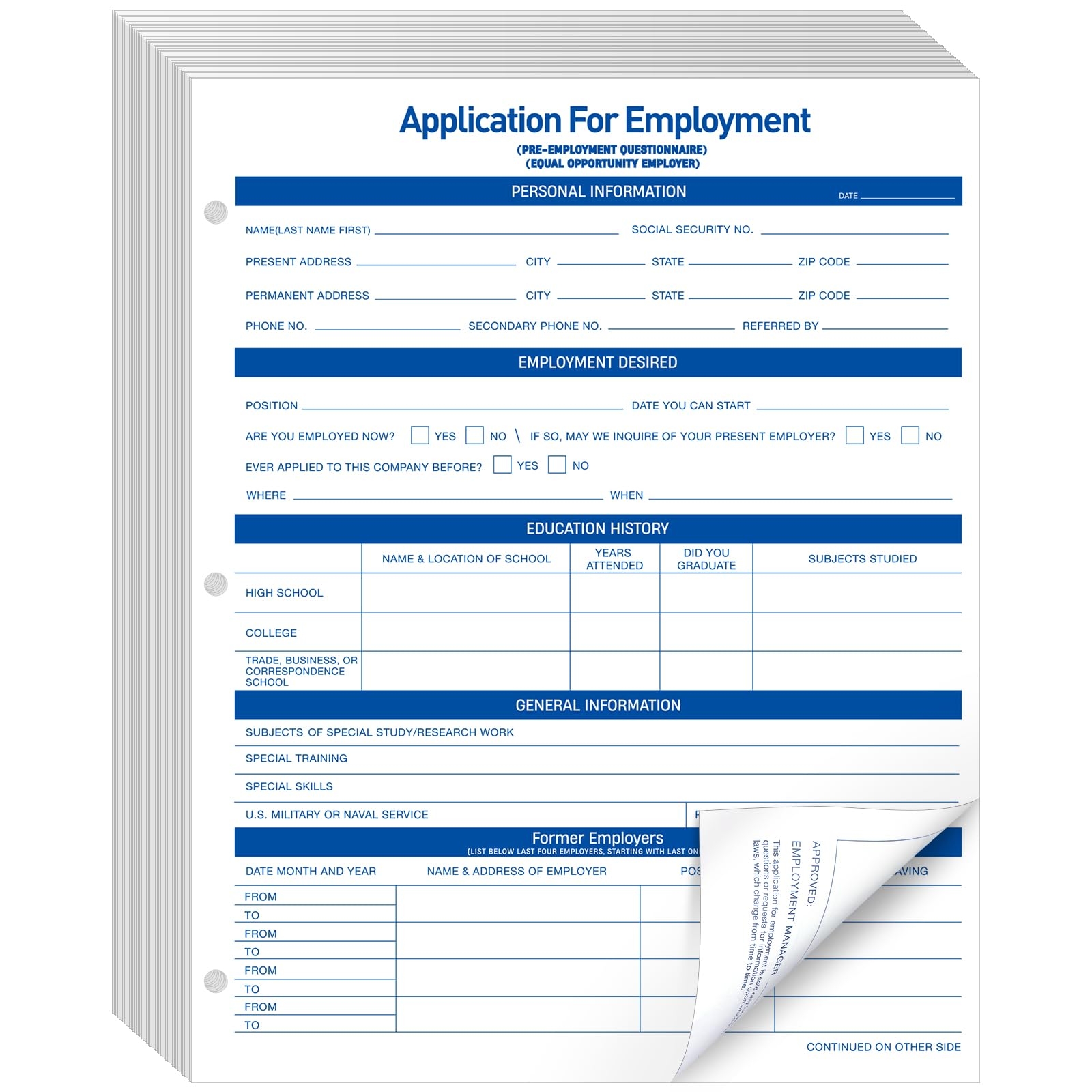 26 Employment Application Form Page 2 Free To Edit Download Print