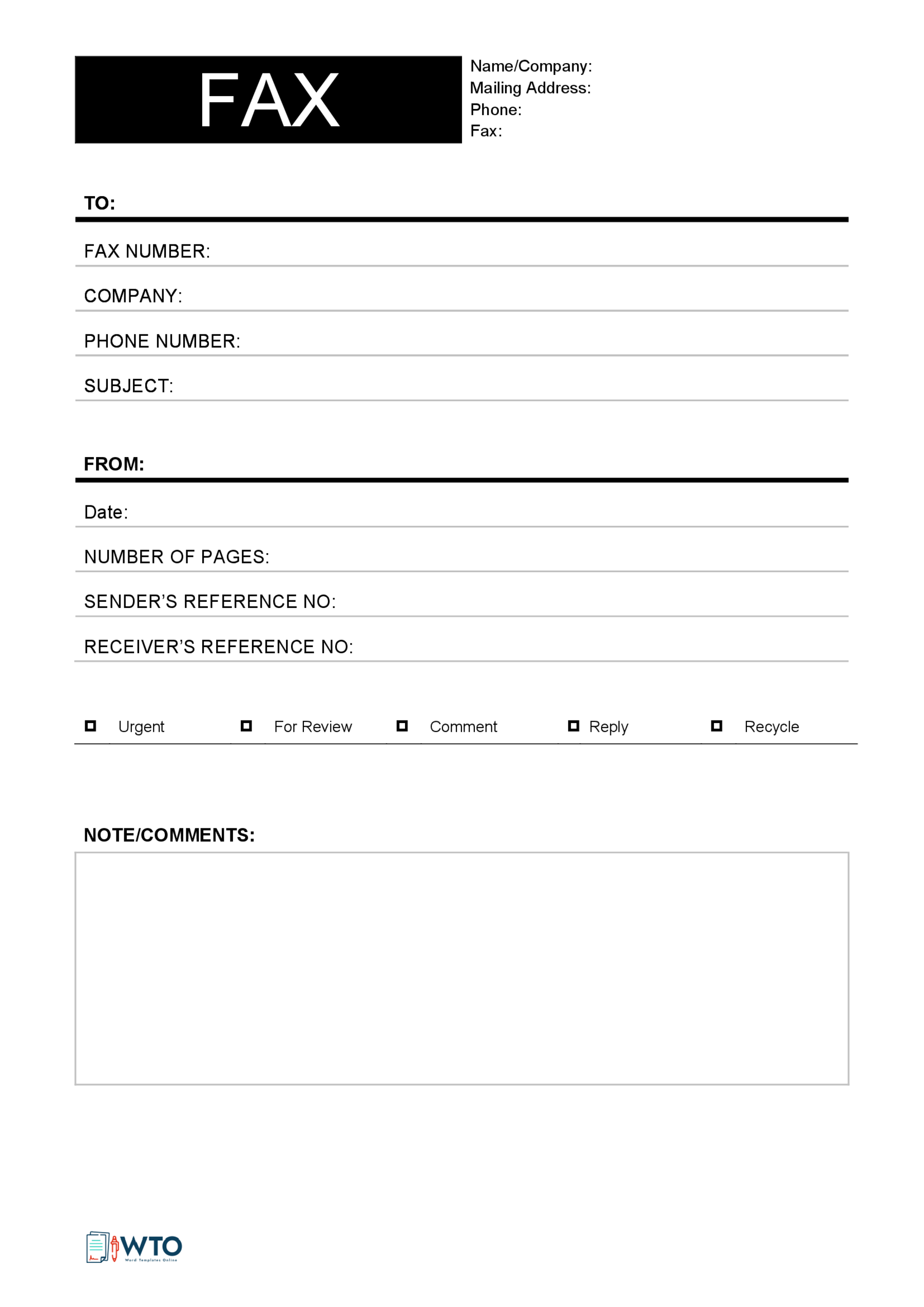 27 Free Fax Cover Sheet Templates Word 