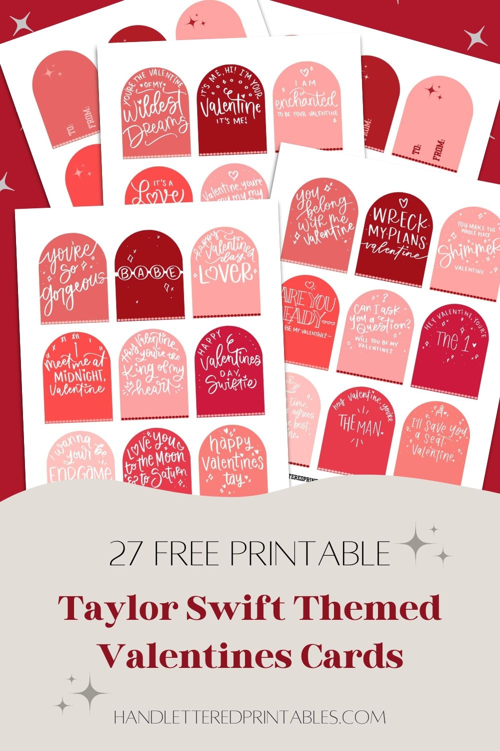 27 Free Printable Taylor Swift Themed Valentine s Day Cards Hand Lettered Printables