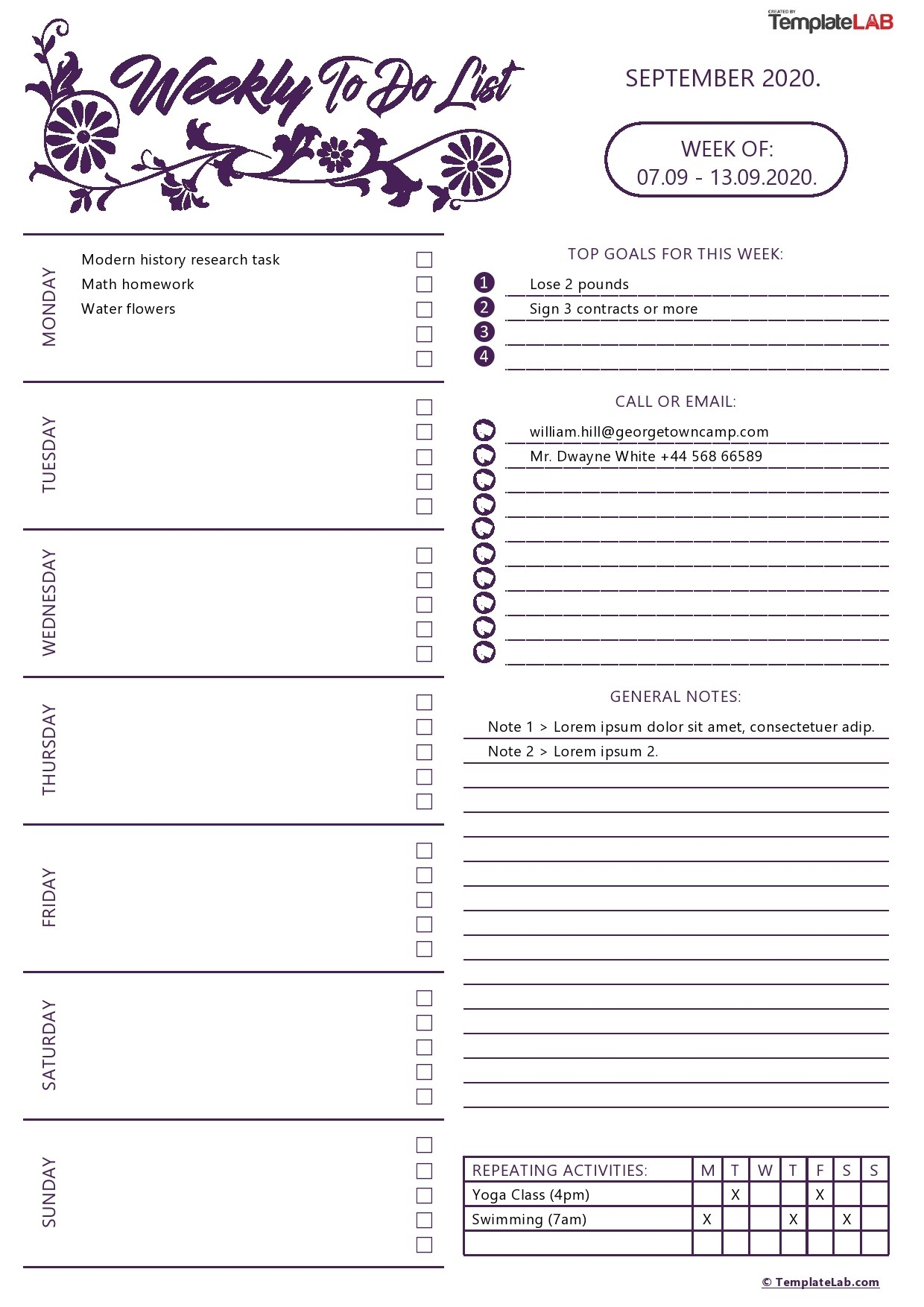27 Printable To Do List Checklist Templates Excel Word PDF 