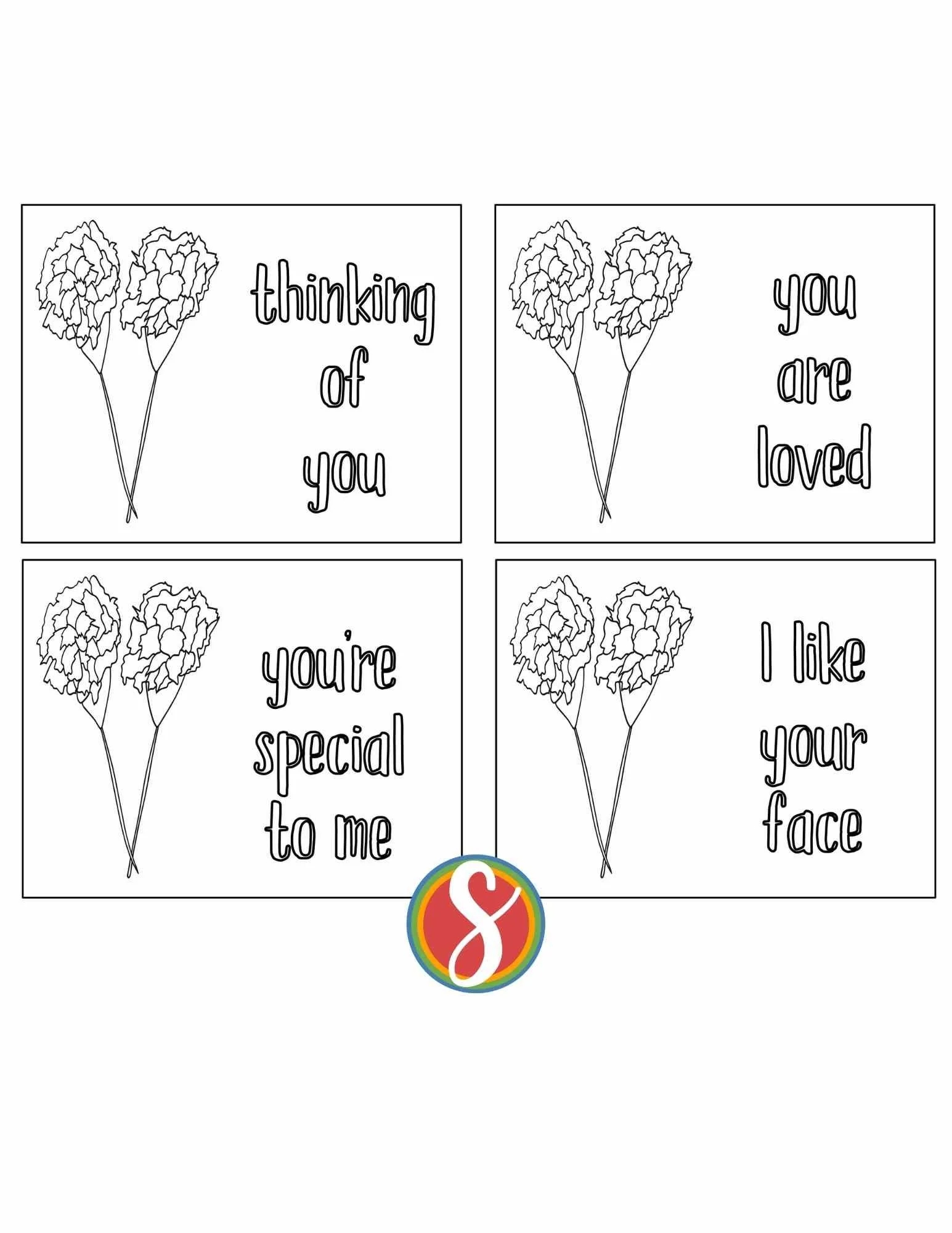 28 Free Thinking Of You Cards To Color Stevie Doodles