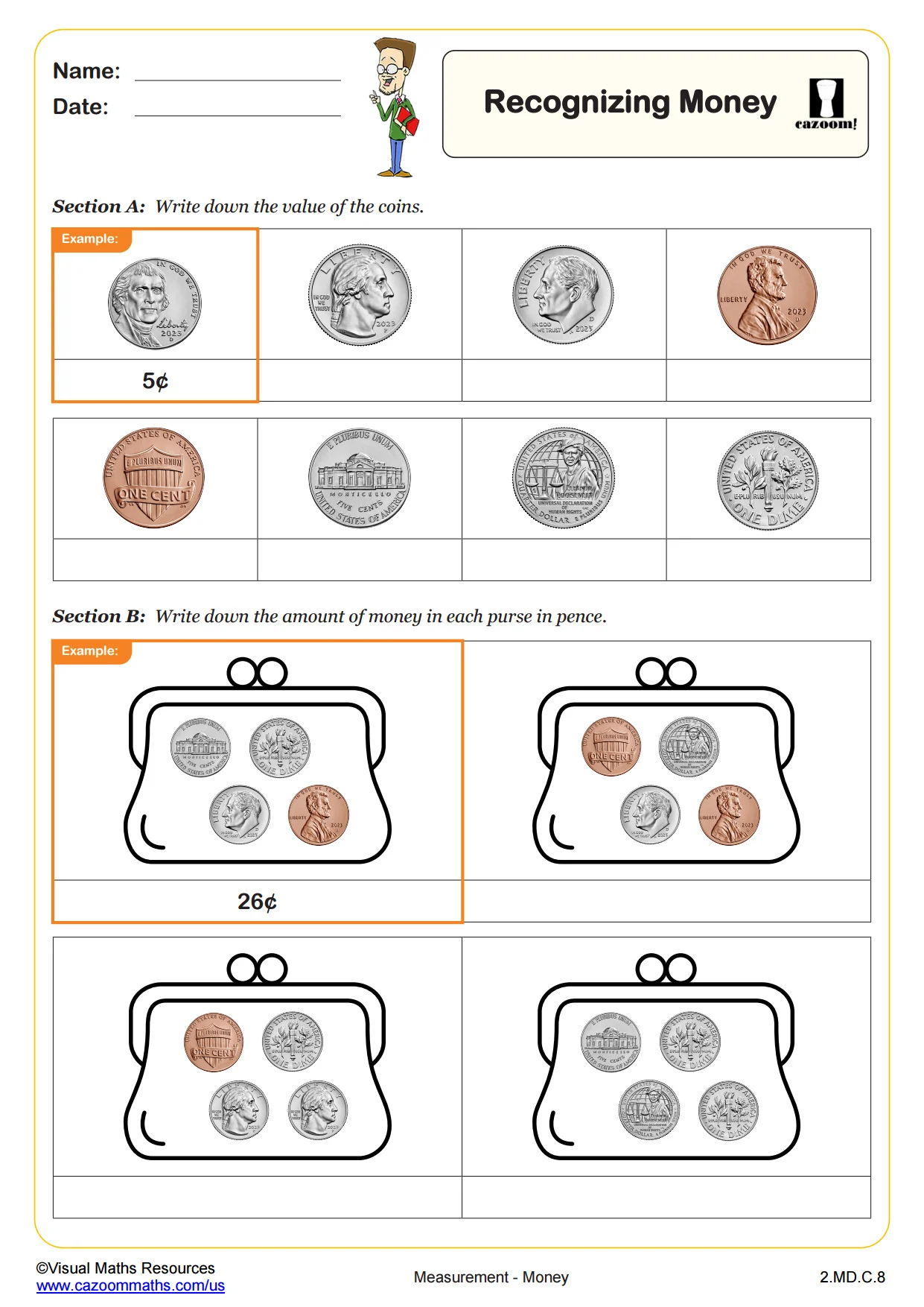 Printable Math Worksheets Free 2nd Grade