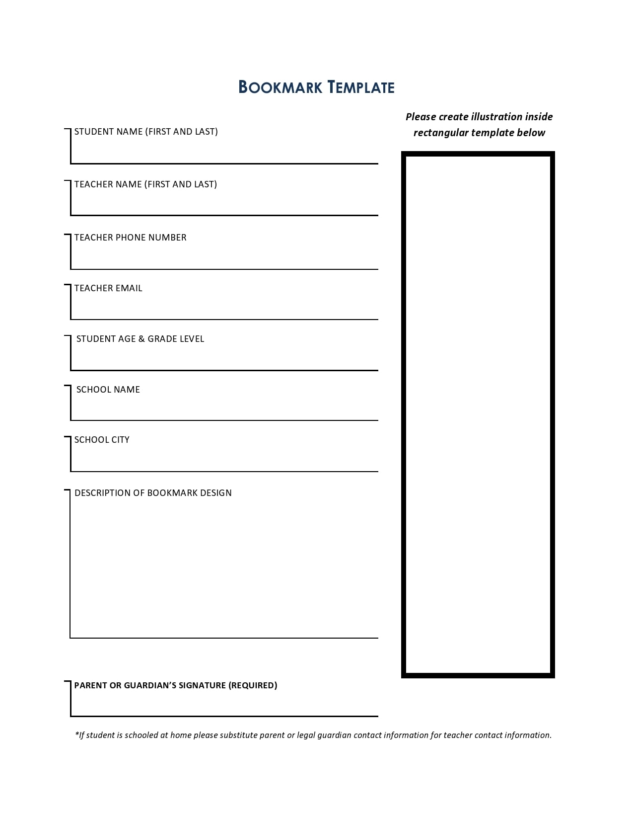 30 Free Bookmark Templates Word PDF TemplateArchive