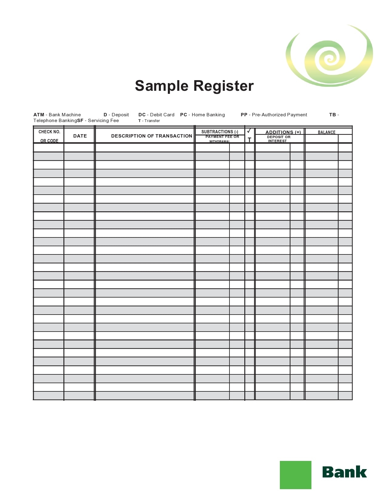 30 printable check register templates excel templatearchive